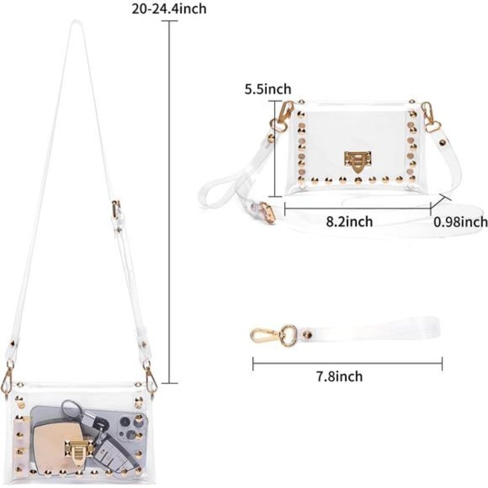 Clear Purse Crossbody  Stadium Approved Bags - Picture 3 of 7